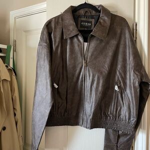 Guess Faux leather bomber jacket